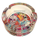Glass Ash Tray Skull Design