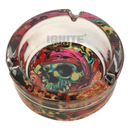 Glass Ash Tray Skull Design