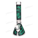 Skull Decal Beaker 14inch - GREEN