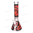 Skull Decal Beaker 14inch - ORANGE