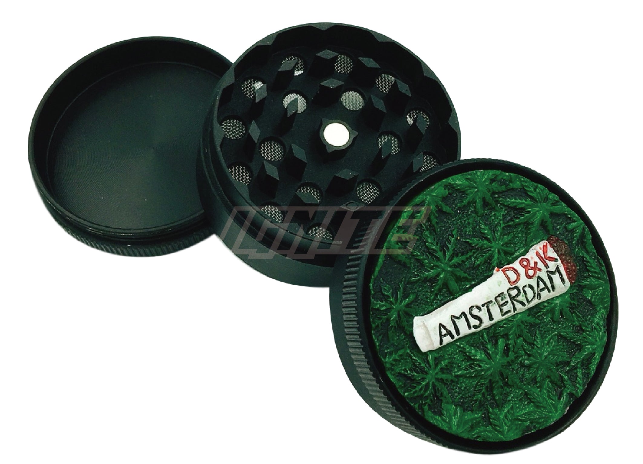 D&K Amsterdam Tobacco Grinder 50mm 3Parts