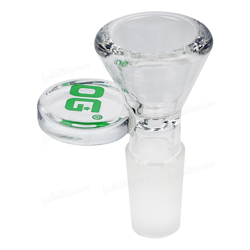 OG Original Glass Bowl with Thick Round Handle 14mm Joint - GREEN