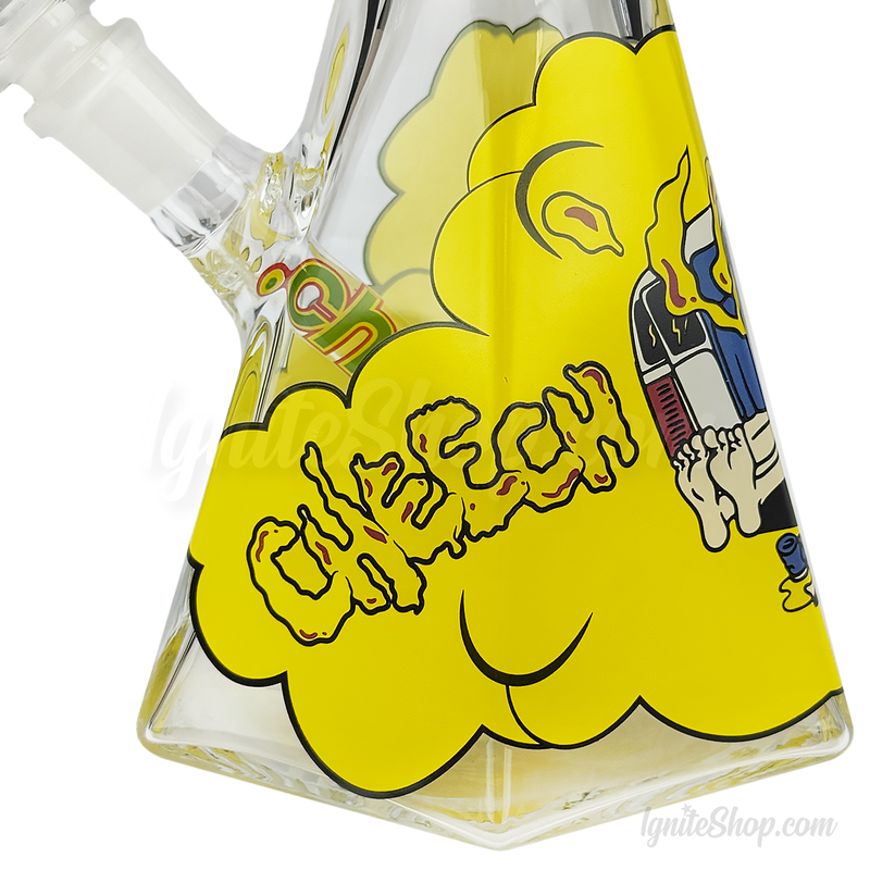 CHEECH Glass 12inches SMOKEY CAMPER DECAL BEAKER - CH298