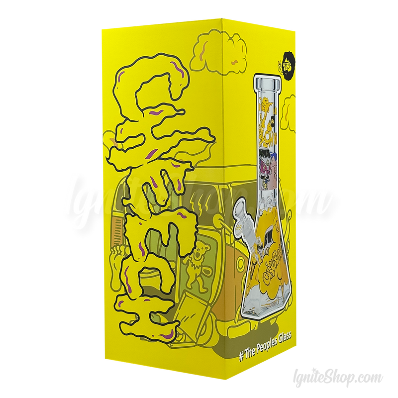 CHEECH Glass 12inches SMOKEY CAMPER DECAL BEAKER - CH298