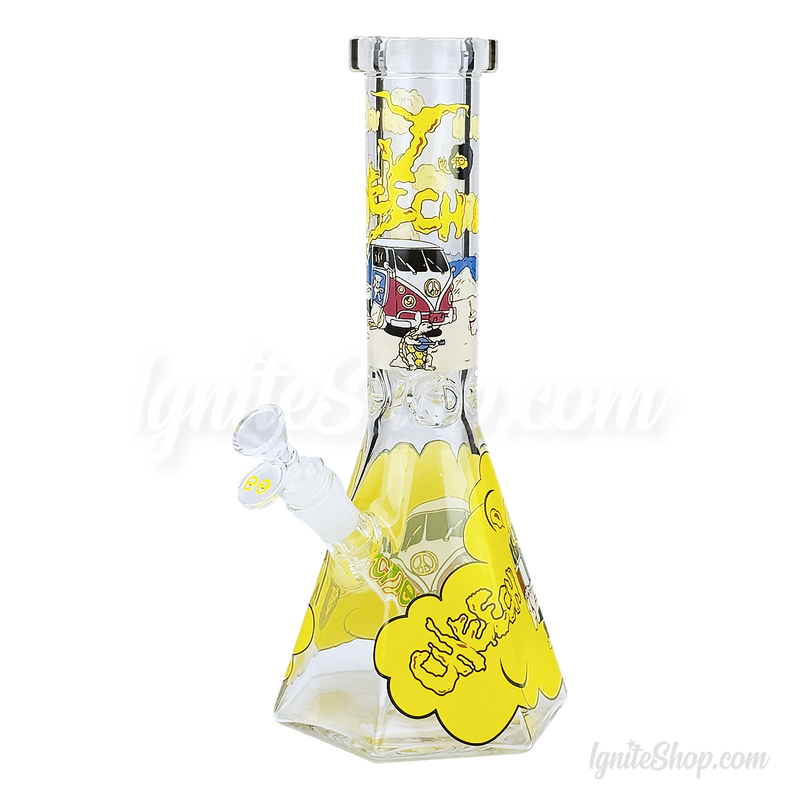 CHEECH Glass 12inches SMOKEY CAMPER DECAL BEAKER - CH298