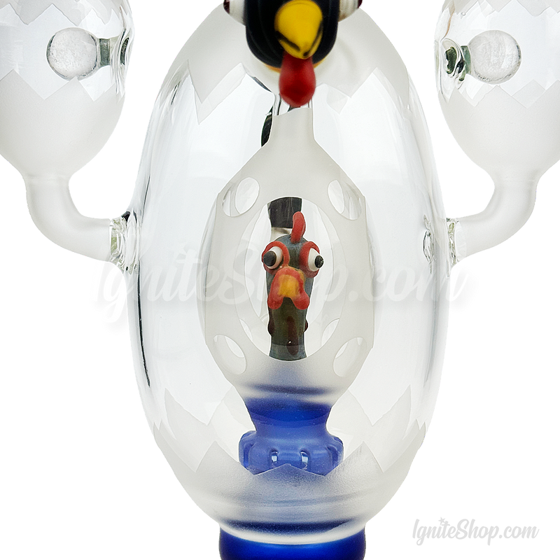 CHEECH Glass 14.5inches ROOSTER IN A EGG - CHE312