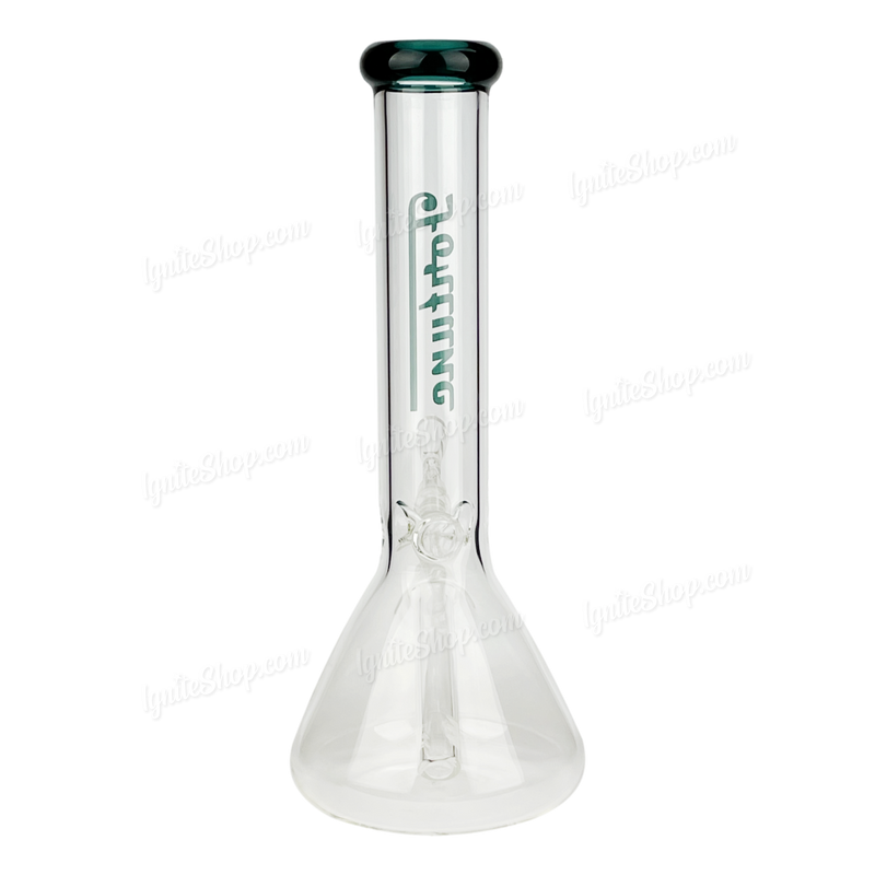 Simple Colored Logo Beaker 10inches FG103804N - TEAL