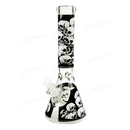 Skull Decal Beaker 14inches / 7mm