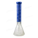 Legendary Glass Sandblast Beaker 16inches LG259 - JADE BLUE