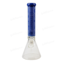 Legendary Glass Sandblast Beaker 16inches LG259 - JADE BLUE