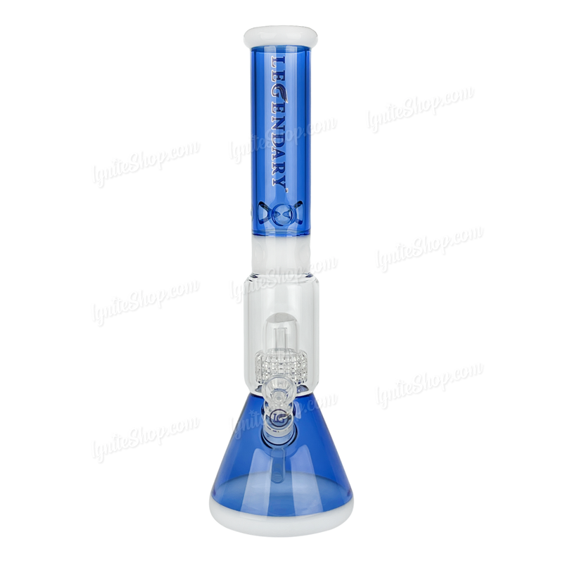 Legendary Glass Showerhead Perc. Beaker 17inches LG340A - BLUE