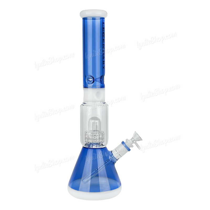 Legendary Glass Showerhead Perc. Beaker 17inches LG340A - BLUE