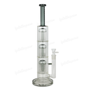 Legendary Glass Triple Tree Perc. 18inches 7mm LG340 - TRANS BLACK