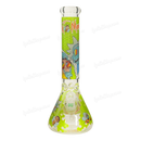OG Original Glass Rick & Morty Decal Beaker 14inches 7mm - LIME GREEN