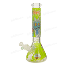 OG Original Glass Rick & Morty Decal Beaker 14inches 7mm - LIME GREEN