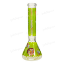 OG Original Glass Rick & Morty Decal Beaker 14inches 7mm - LIME GREEN