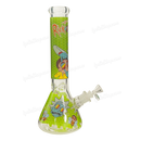 OG Original Glass Rick & Morty Decal Beaker 14inches 7mm - LIME GREEN