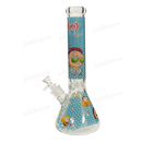 OG Original Glass Rick & Morty Decal Beaker 14inches 7mm - LIGHT BLUE
