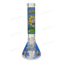OG Original Glass Rick & Morty Decal Beaker 14inches 7mm - BLUE