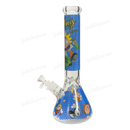 OG Original Glass Rick & Morty Decal Beaker 14inches 7mm - BLUE