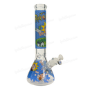 OG Original Glass Rick & Morty Decal Beaker 14inches 7mm - BLUE