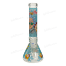 OG Original Glass Rick & Morty Decal Beaker 14inches 7mm - LIGHT BLUE