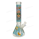 OG Original Glass Rick & Morty Decal Beaker 14inches 7mm - LIGHT BLUE