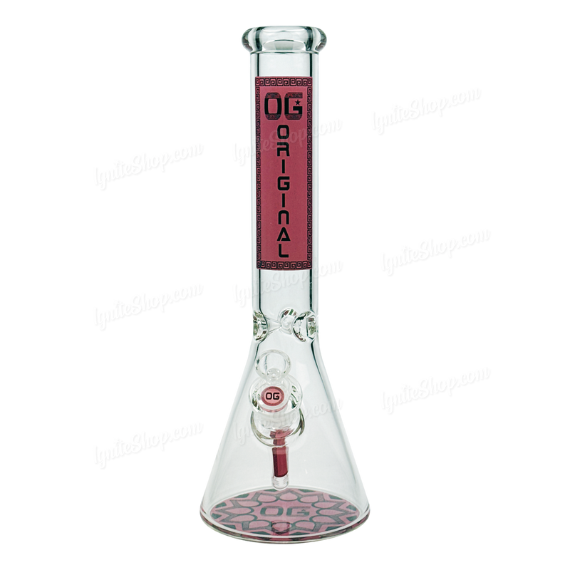 OG Original Glass 14inches Decal Beaker OG590 - PINK