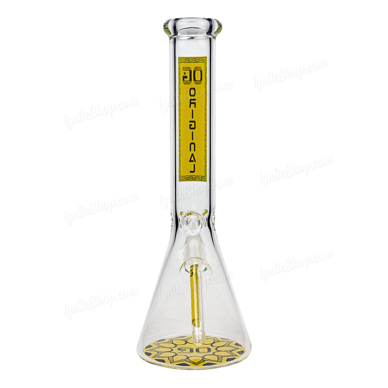 OG Original Glass 14inches Decal Beaker OG590 - YELLOW