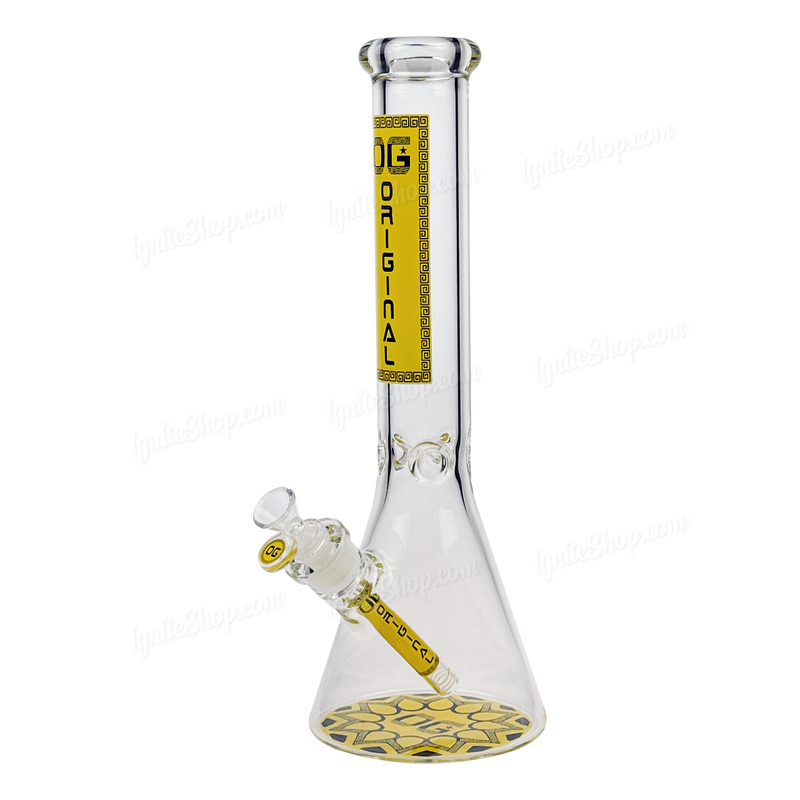 OG Original Glass 14inches Decal Beaker OG590 - YELLOW