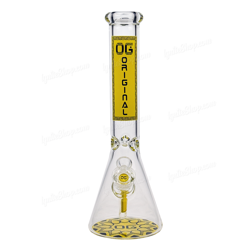 OG Original Glass 14inches Decal Beaker OG590 - YELLOW