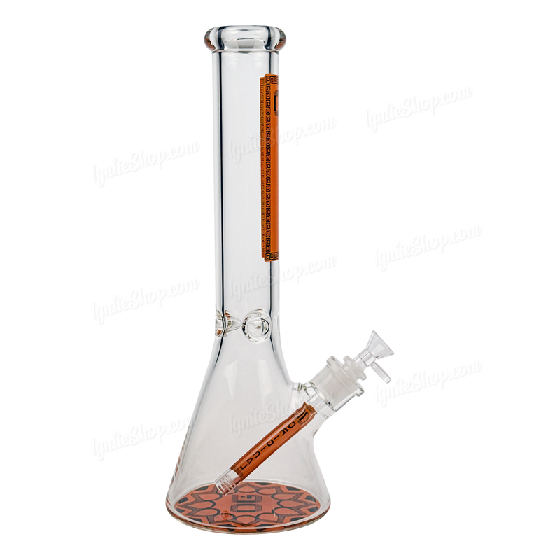 OG Original Glass 14inches Decal Beaker OG590 - ORANGE