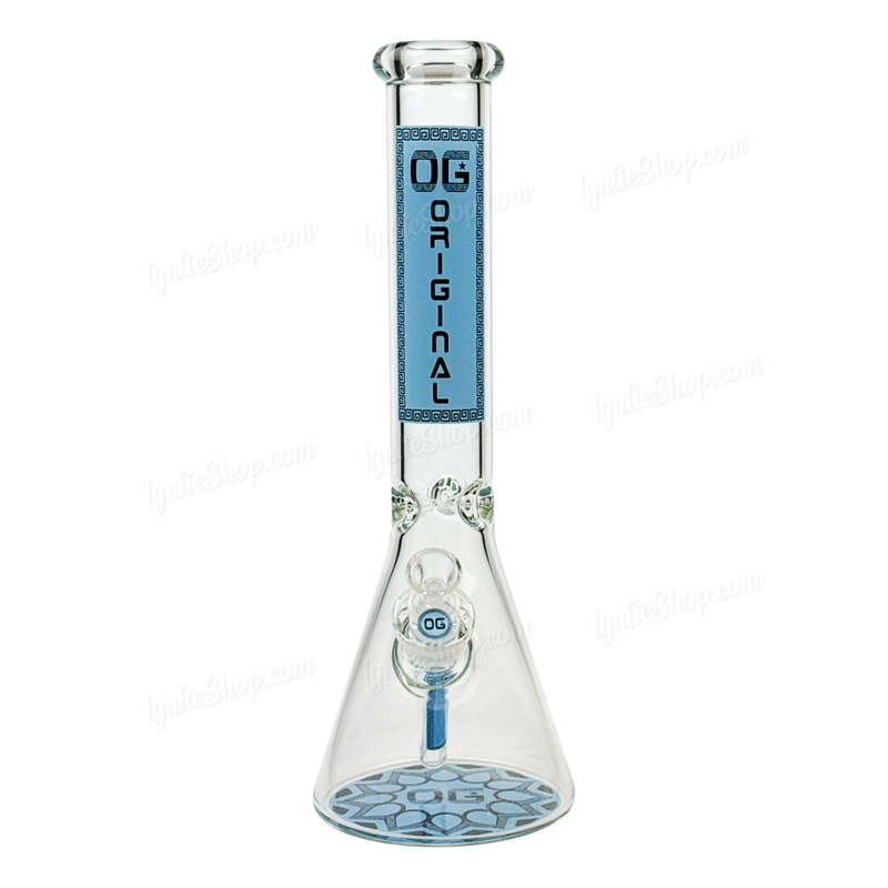 OG Original Glass 14inches Decal Beaker OG590 - BLUE