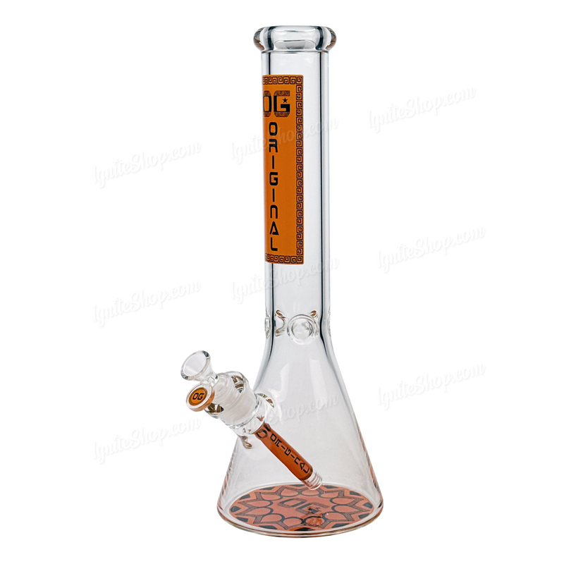 OG Original Glass 14inches Decal Beaker OG590 - ORANGE