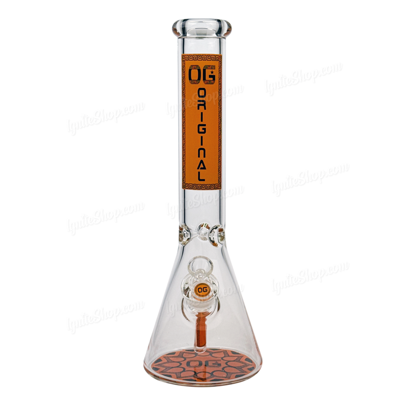 OG Original Glass 14inches Decal Beaker OG590 - ORANGE