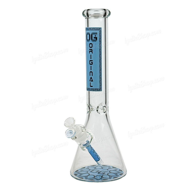 OG Original Glass 14inches Decal Beaker OG590 - BLUE