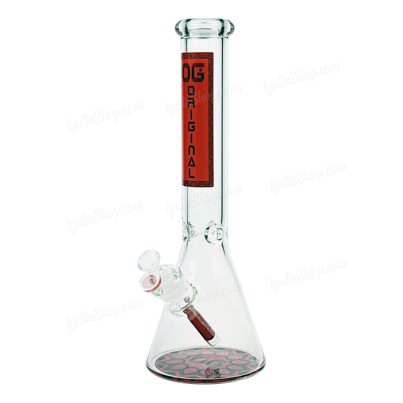 OG Original Glass 14inches Decal Beaker OG590 - RED