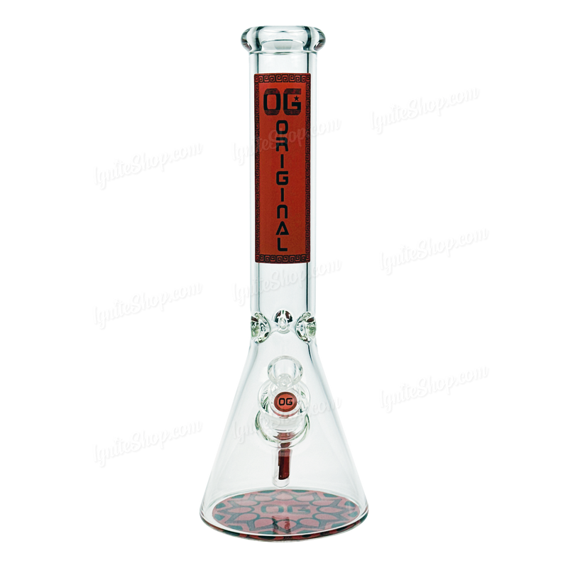 OG Original Glass 14inches Decal Beaker OG590 - RED