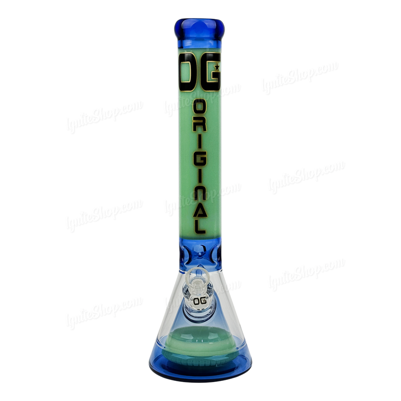 OG Original Glass 16.5inches Beaker In Beaker OG646 - JADE GREEN