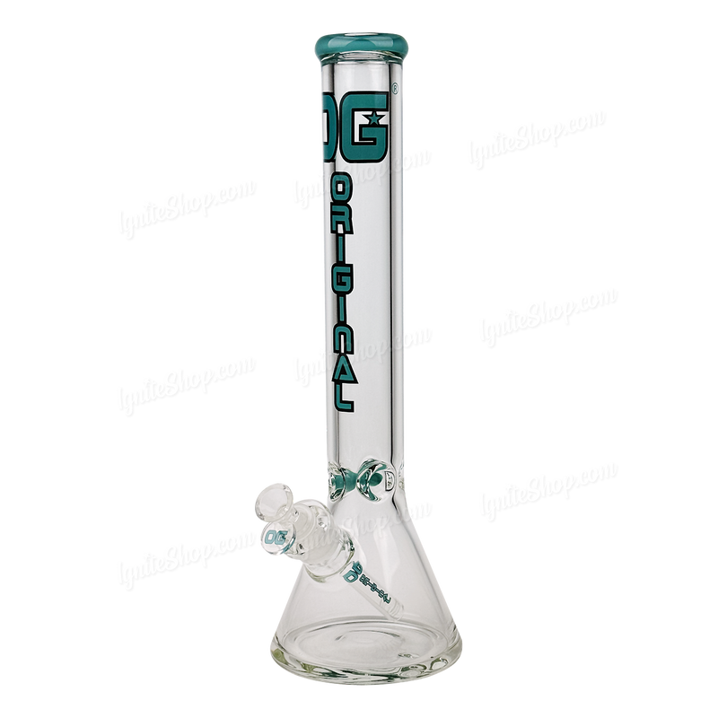 OG Original Glass 16inches 9mm Color Logo Beaker OG656 - LIGHT BLUE