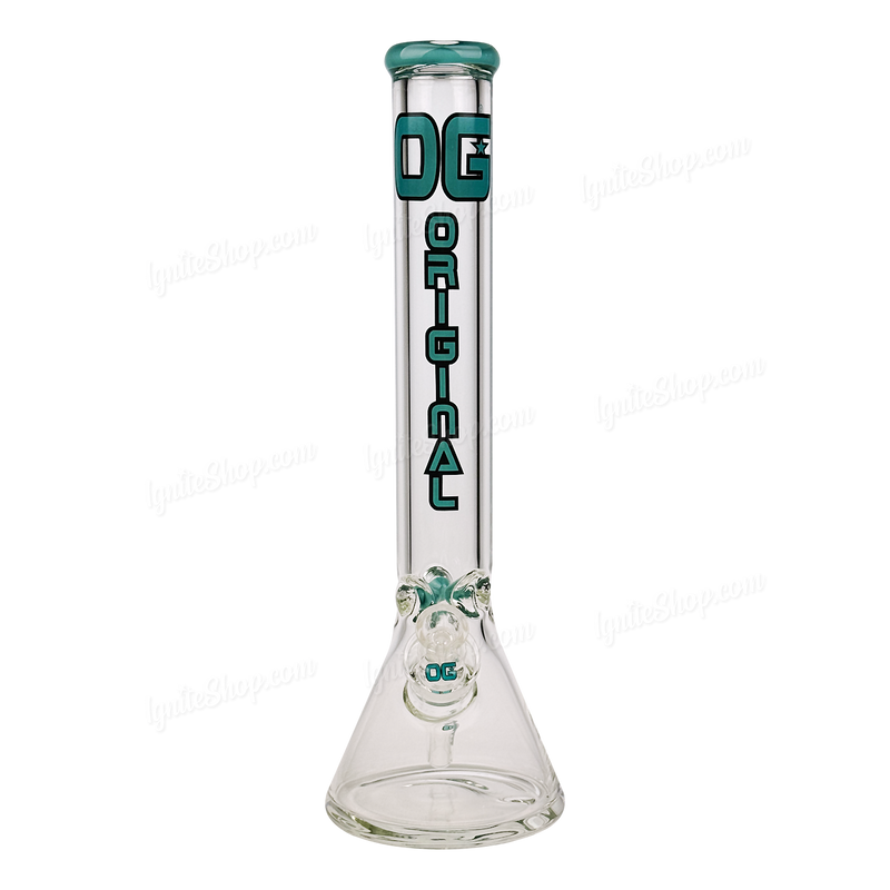 OG Original Glass 16inches 9mm Color Logo Beaker OG656 - LIGHT BLUE