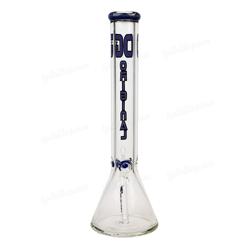 OG Original Glass 16inches 9mm Color Logo Beaker OG656 - BLUE