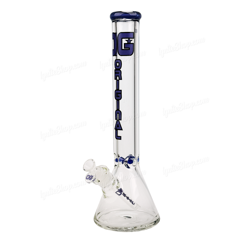 OG Original Glass 16inches 9mm Color Logo Beaker OG656 - BLUE