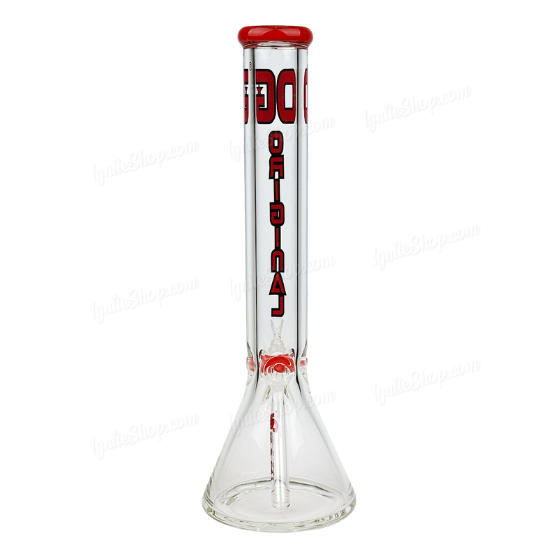 OG Original Glass 16inches 9mm Color Logo Beaker OG656 - RED