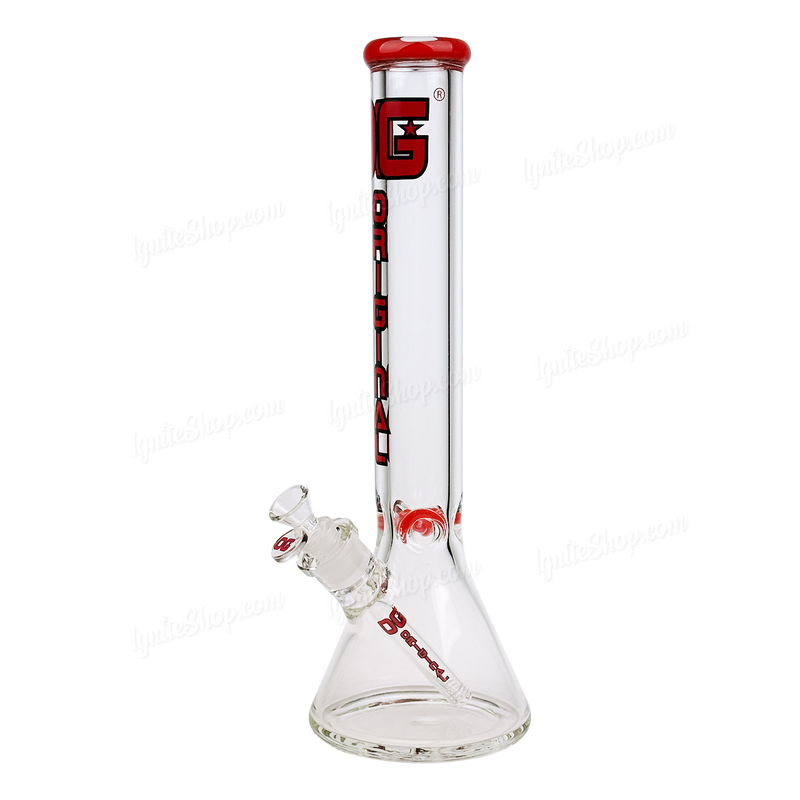 OG Original Glass 16inches 9mm Color Logo Beaker OG656 - RED