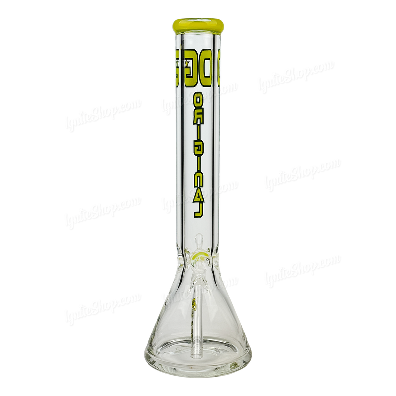 OG Original Glass 16inches 9mm Color Logo Beaker OG656 - GREEN