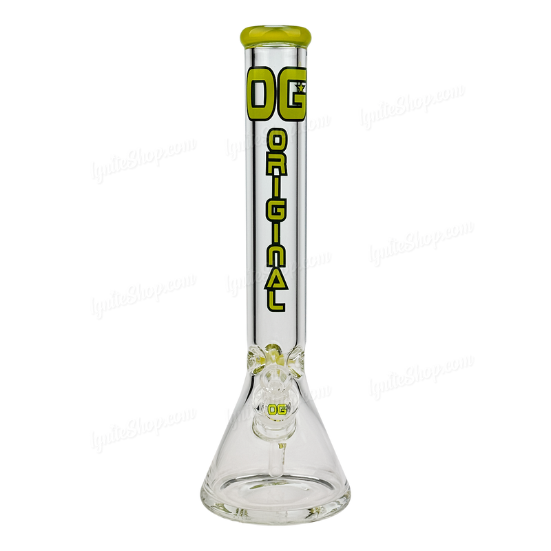 OG Original Glass 16inches 9mm Color Logo Beaker OG656 - GREEN