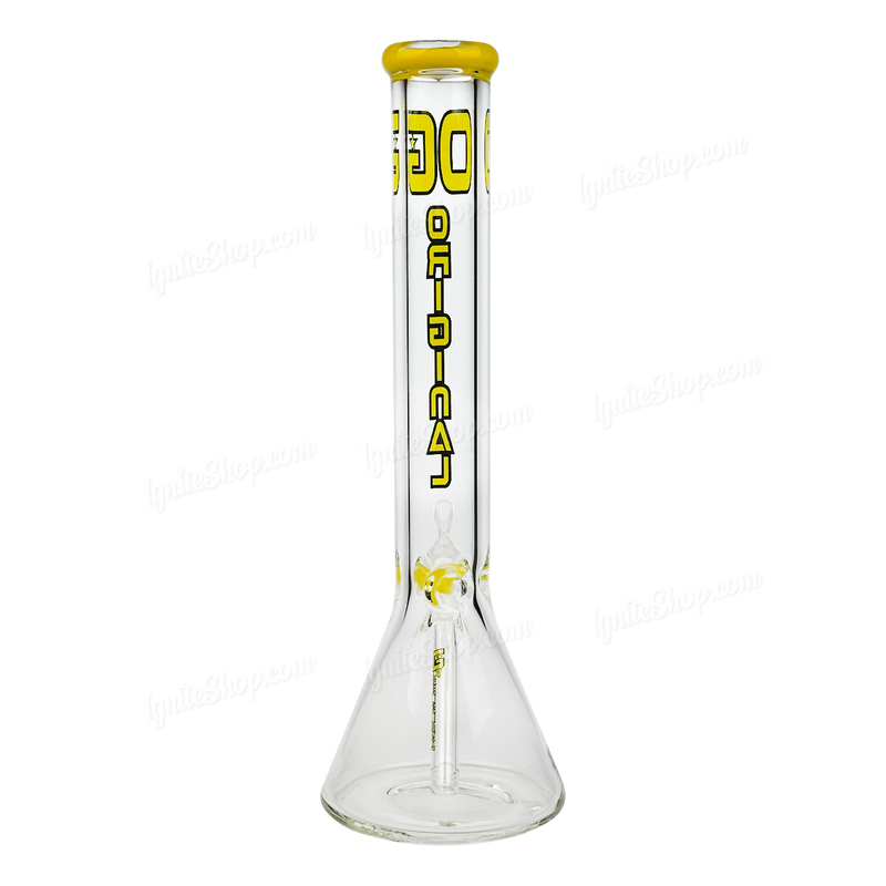 OG Original Glass 16inches 9mm Color Logo Beaker OG656 - YELLOW