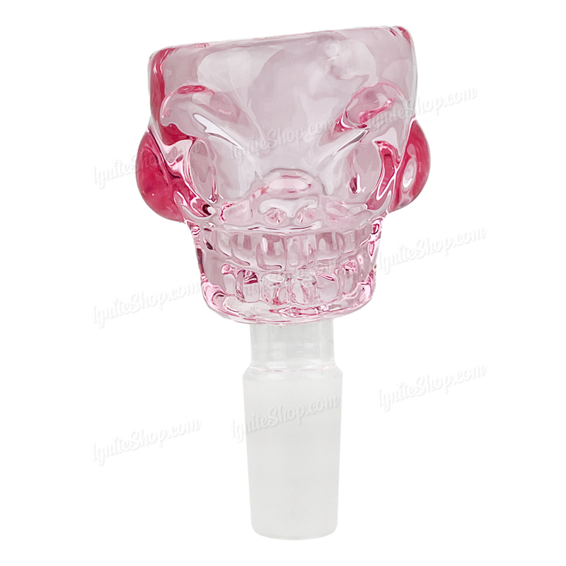 Skull Shape Thick glass bowl 14mm - PINK