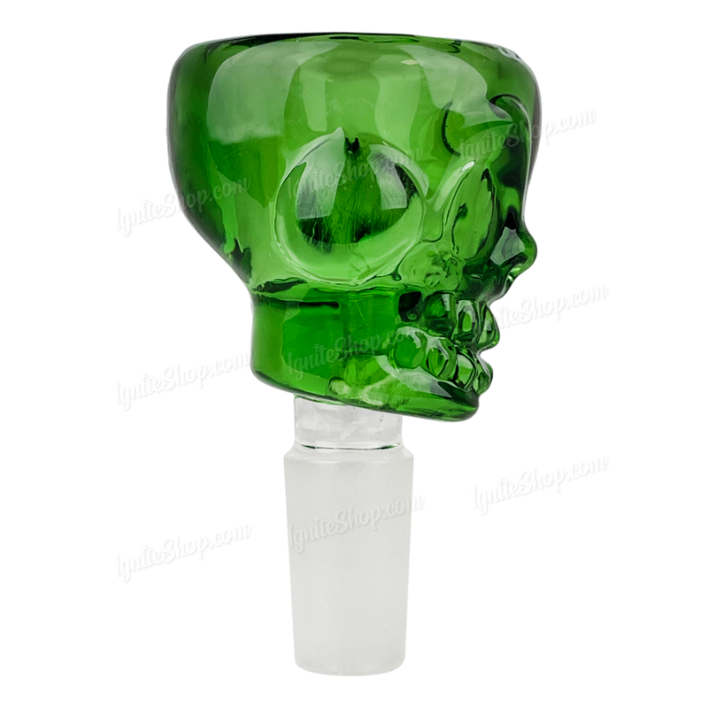 Skull Shape Thick glass bowl 14mm - GREEN